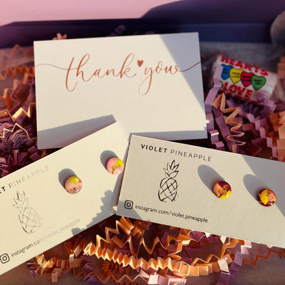 Your order arrives beautifully presented in a 'Violet Pineapple' gift box.