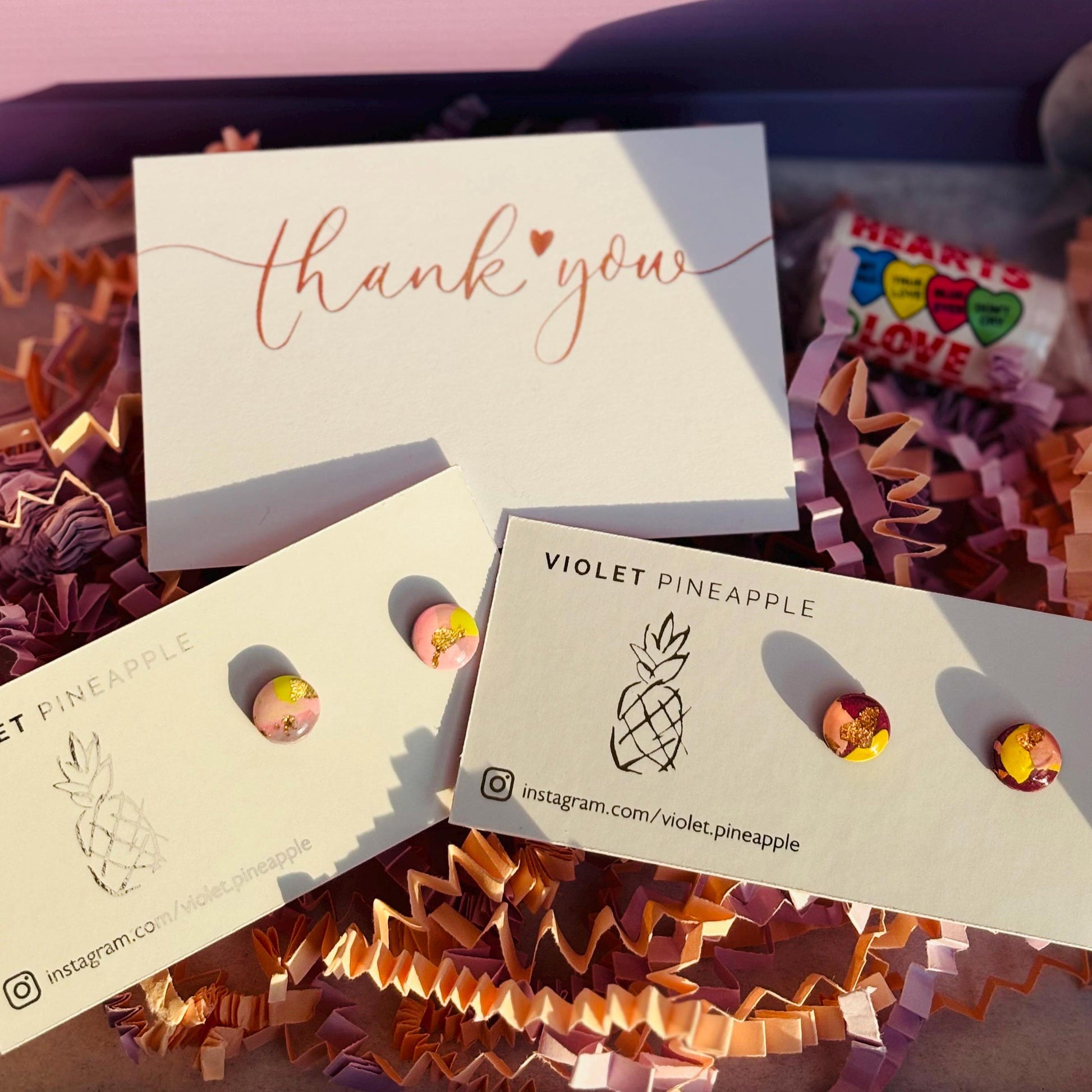 Your order arrives beautifully presented in a 'Violet Pineapple' gift box.