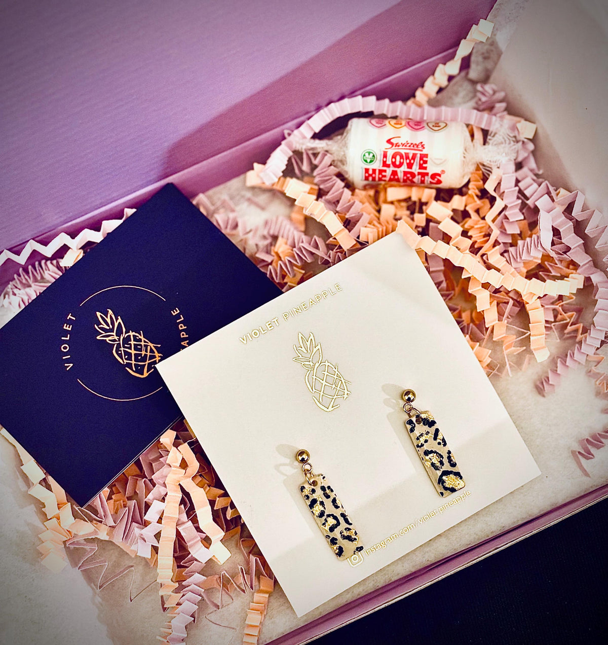 Handmade Leopard Print Stud Earrings: Peach, Olive, Rose Gold